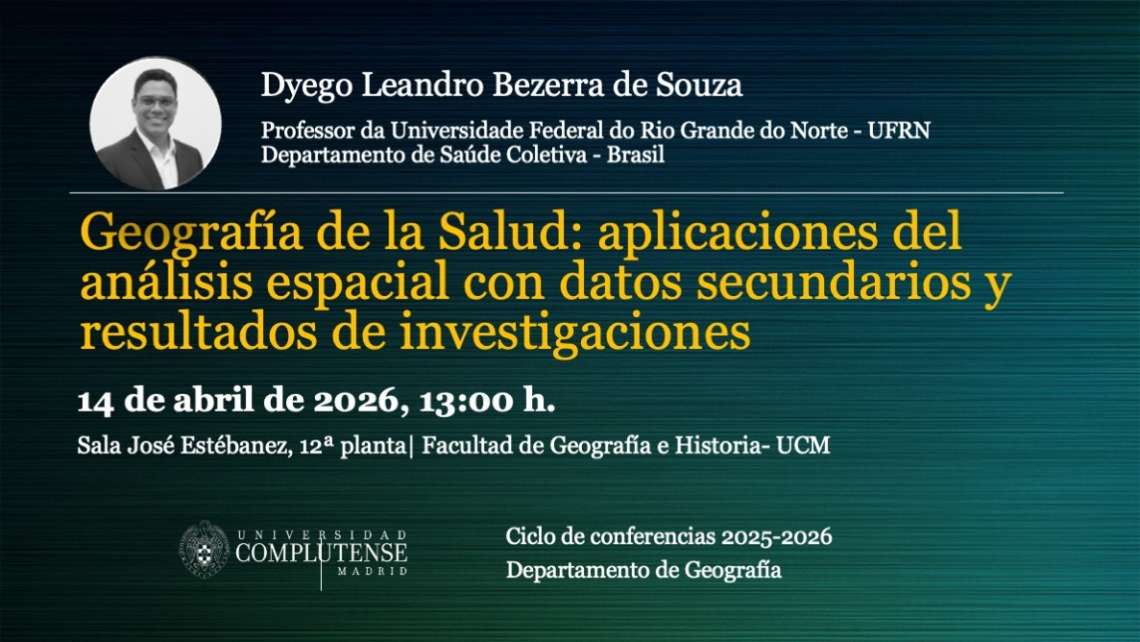 Coordenador do Epican realiza conferência na Universidade Complutense de Madrid sobre análise espacial e desigualdades em câncer